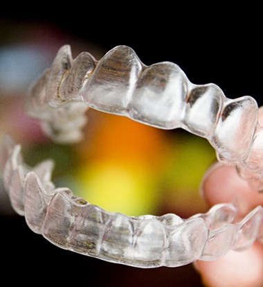 Close-up of a pair of aligners for ClearCorrect® in Greenwood, SC