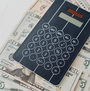 Calculator on cash 
