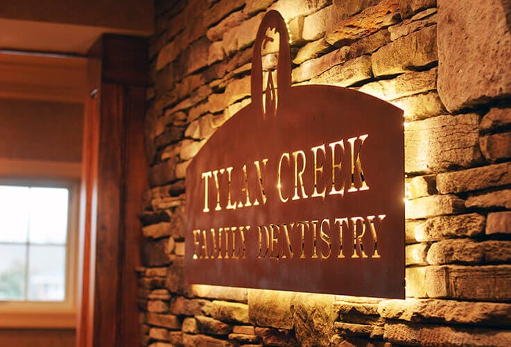 Lighted Tylan Creek Family Dentistry sign