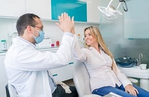 happy patient dental visit 
