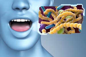 computer animation of bacteria in mouth