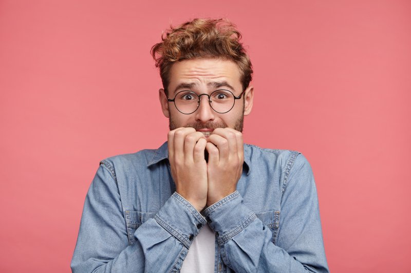 young man with worried look