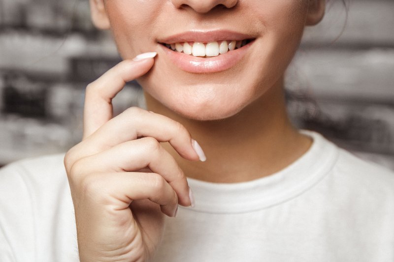 close up of young woman smiling